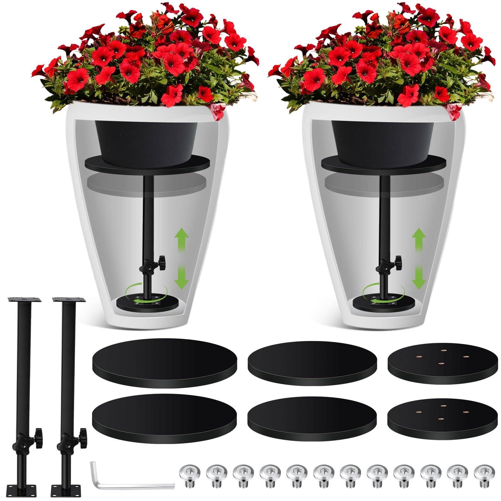 rimcereal front view of metal planter insert showing stable support and neat finish