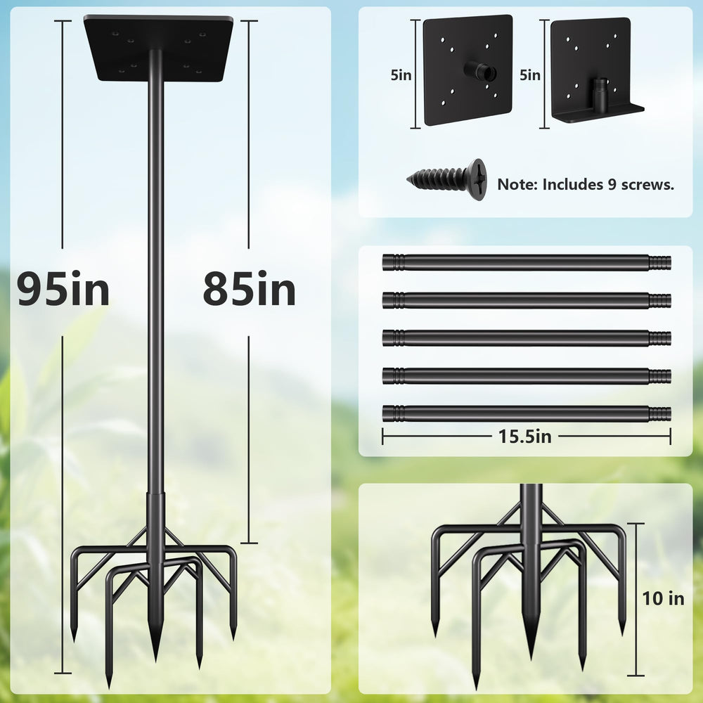 RINLAIN close-up of 5-prong solid iron feet offering extra durability