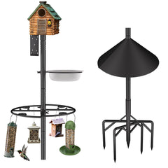 RINLAIN front view assembled pole standing in garden showing stable mounting