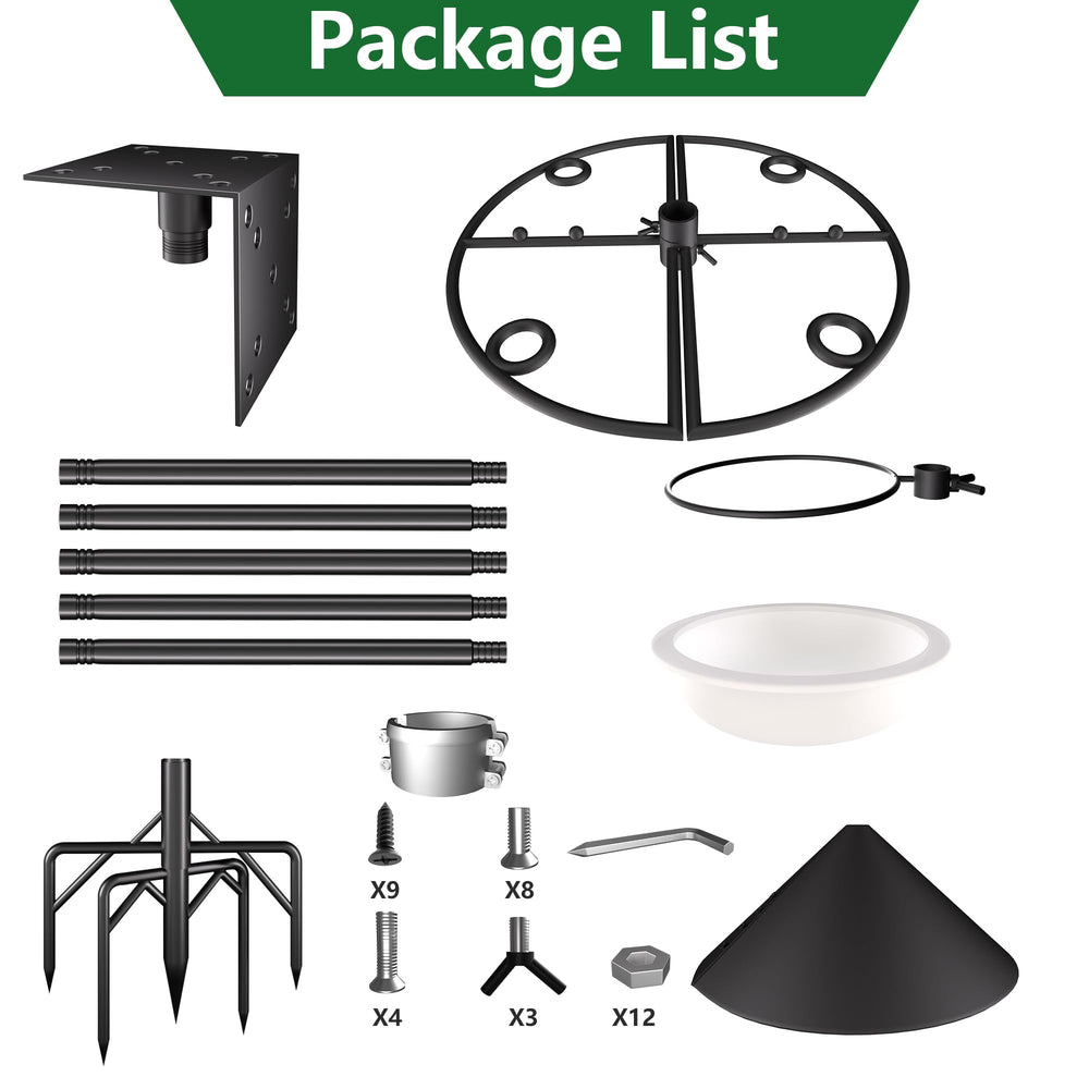 RINLAIN squirrel baffle detail illustrating pest protection for feeders