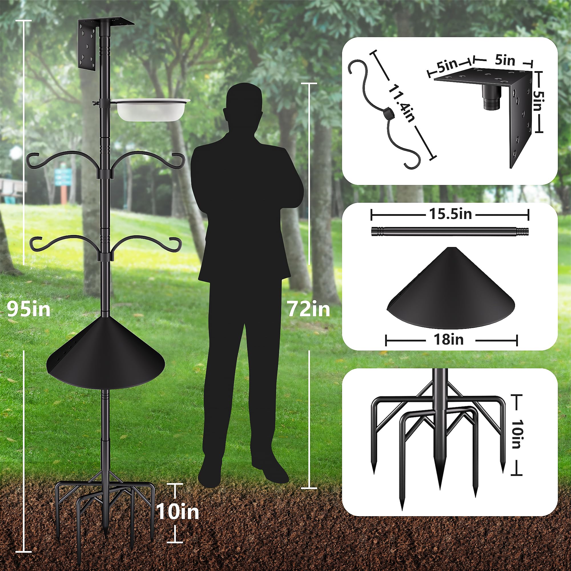 RINLAIN top mounting platform displaying sturdy mount and easy feeder attachment