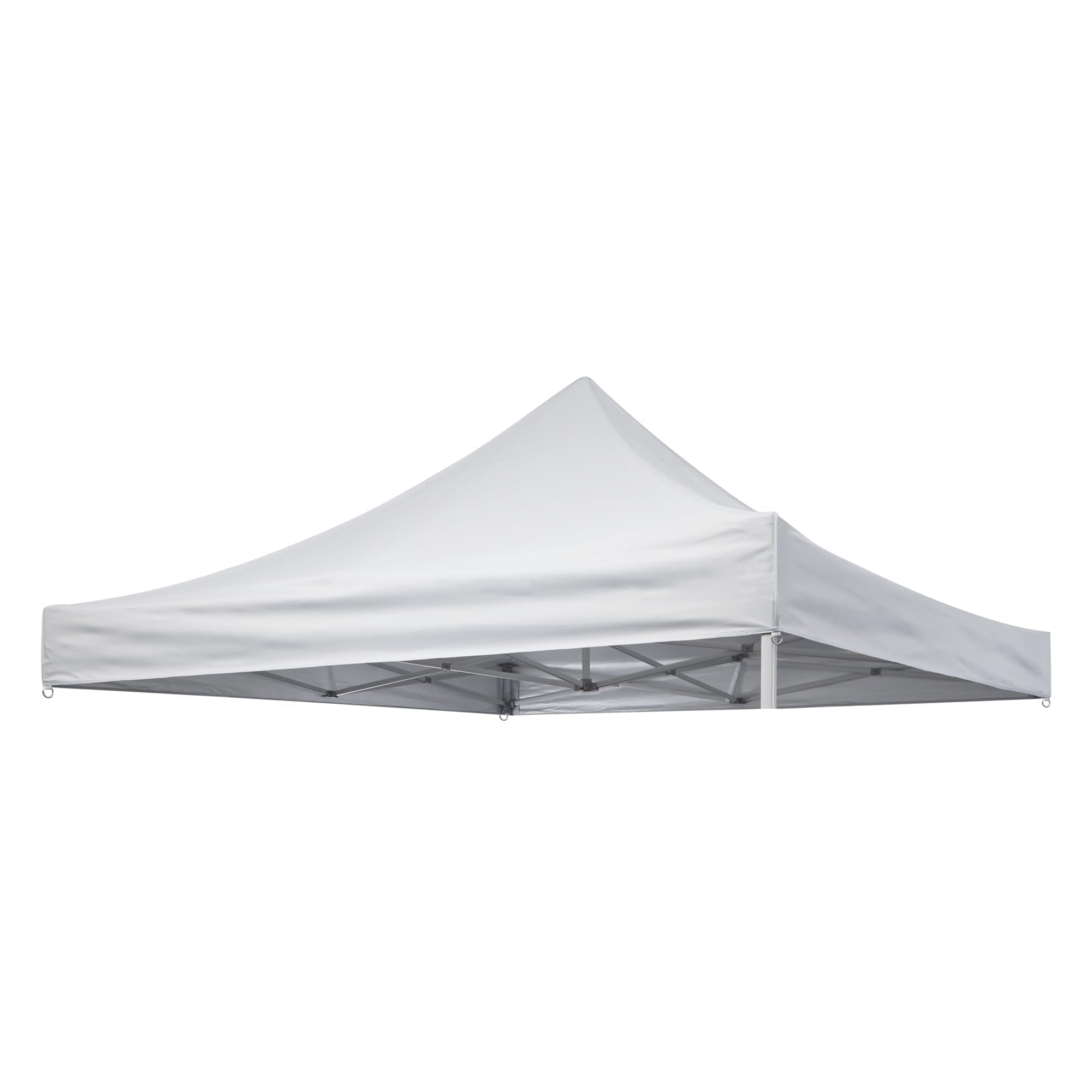 Rinling front view top showing clean silver-white canopy and shade benefit