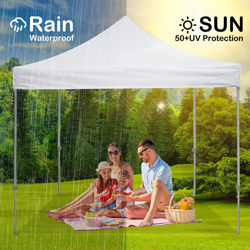 Rinling top installed on frame giving instant shade and weather protection