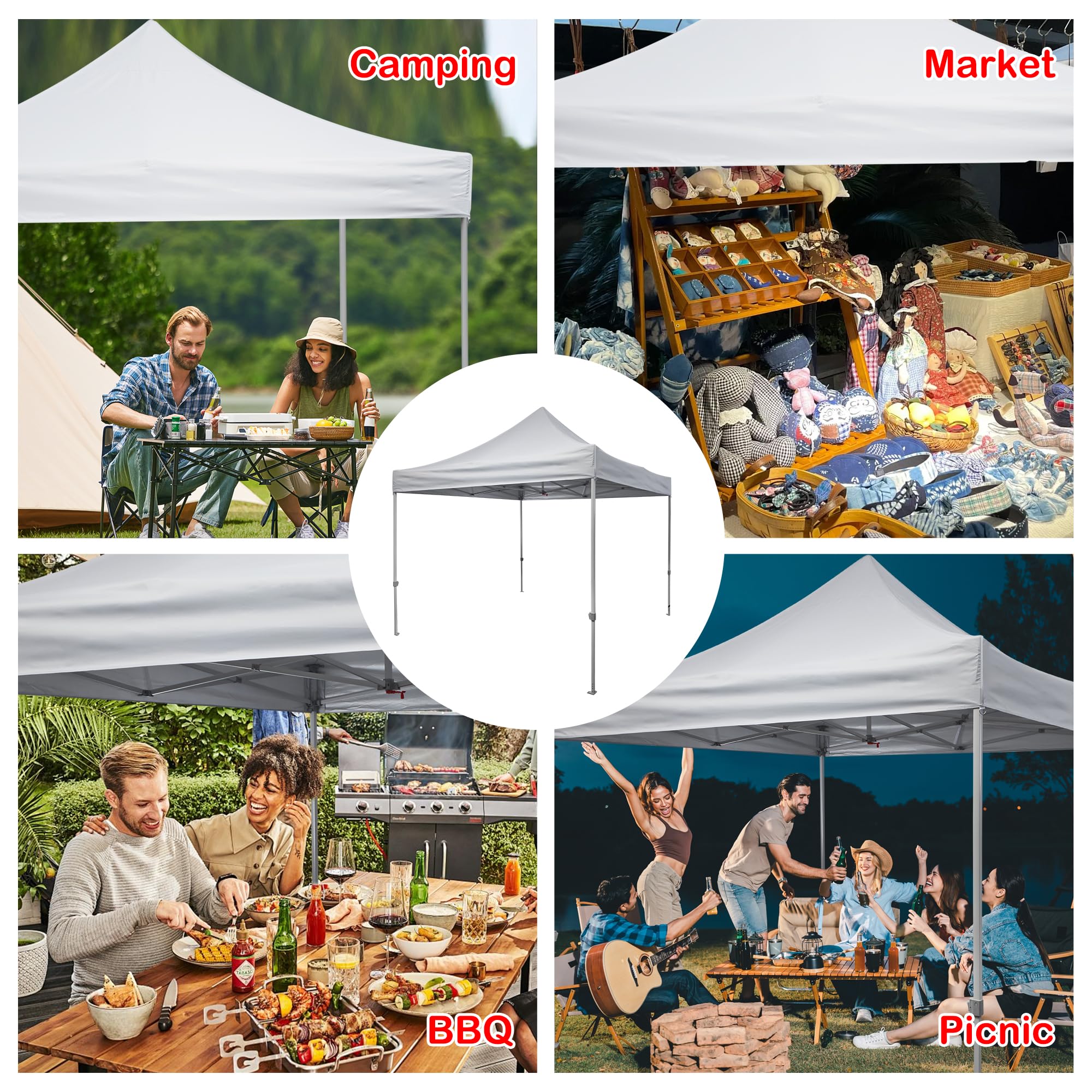 Rinling canopy top over patio setting creating comfortable outdoor shelter