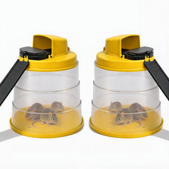 RinneTraps front view showing assembled Flip N Slide trapping unit and bucket for quick setup