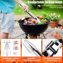 RINPIR grill mat and meat thermometer on grill showing even cooking advantage