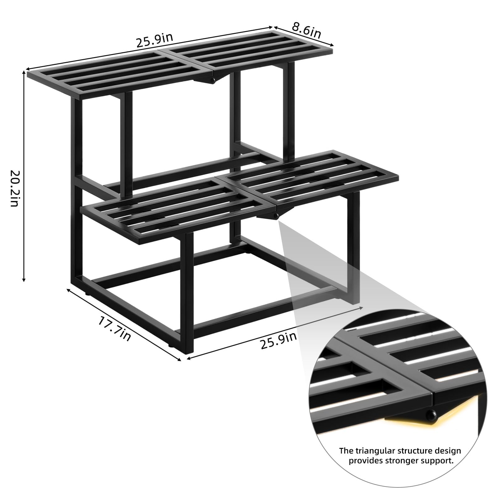 Rioneta folding hinge detail, easy storage and setup benefit