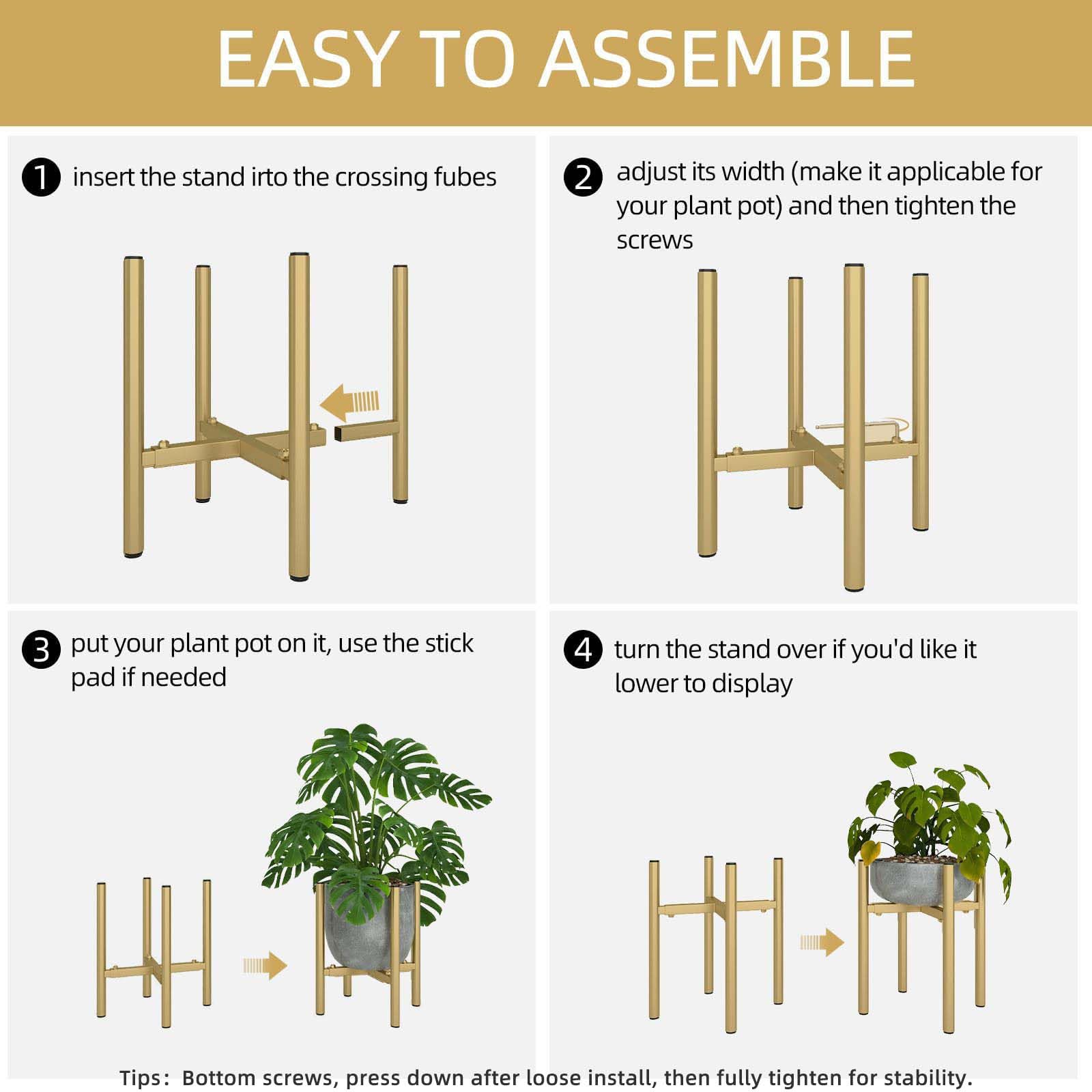 Rioneta gold stand next to chair showing scale and how it fits in a room