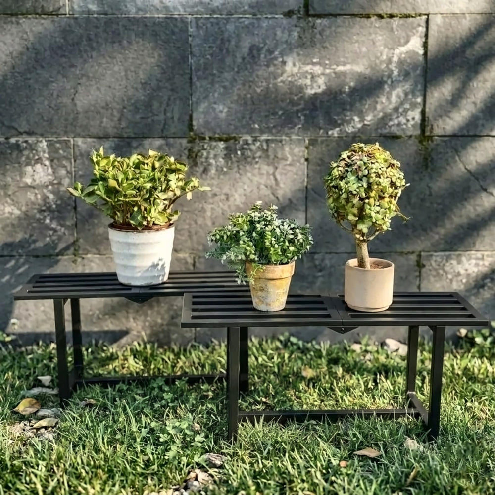 Rioneta on a covered patio styled with succulents for weather-resistant use benefit