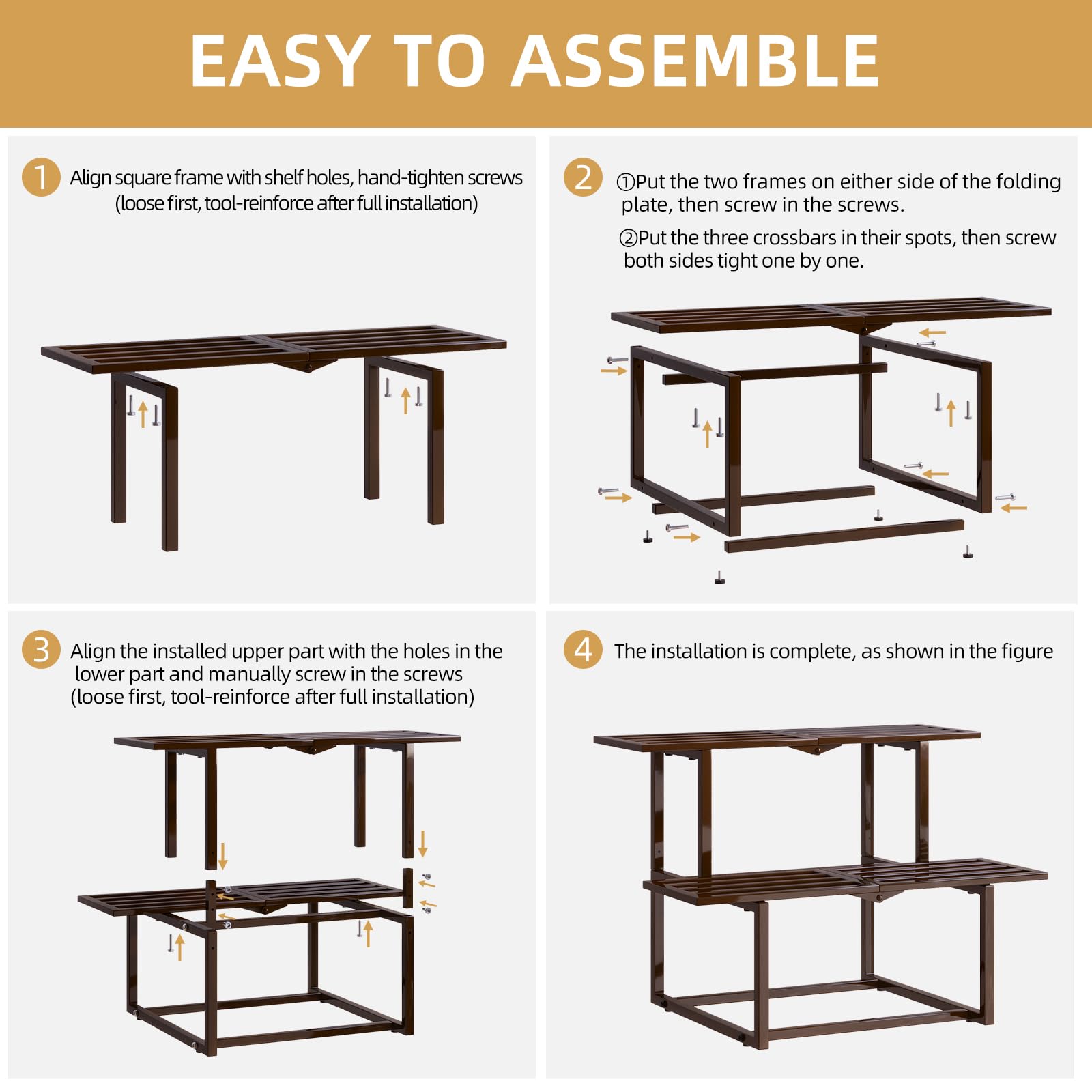Rioneta included hardware and tools laid out benefit easy assembly