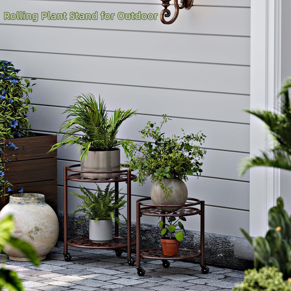 Rioneta side profile assembled showcasing sturdy metal frame that supports heavy pots