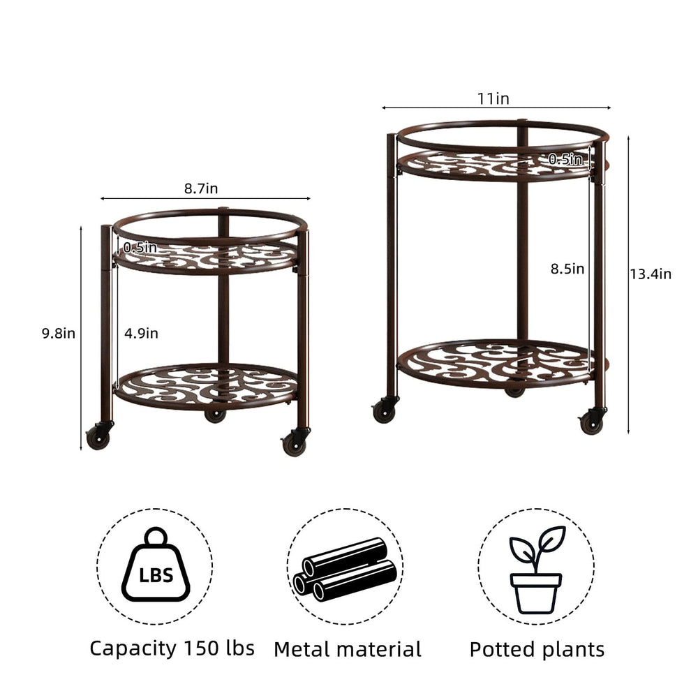 Rioneta top view of two-tier rings demonstrating space-saving layered plant display