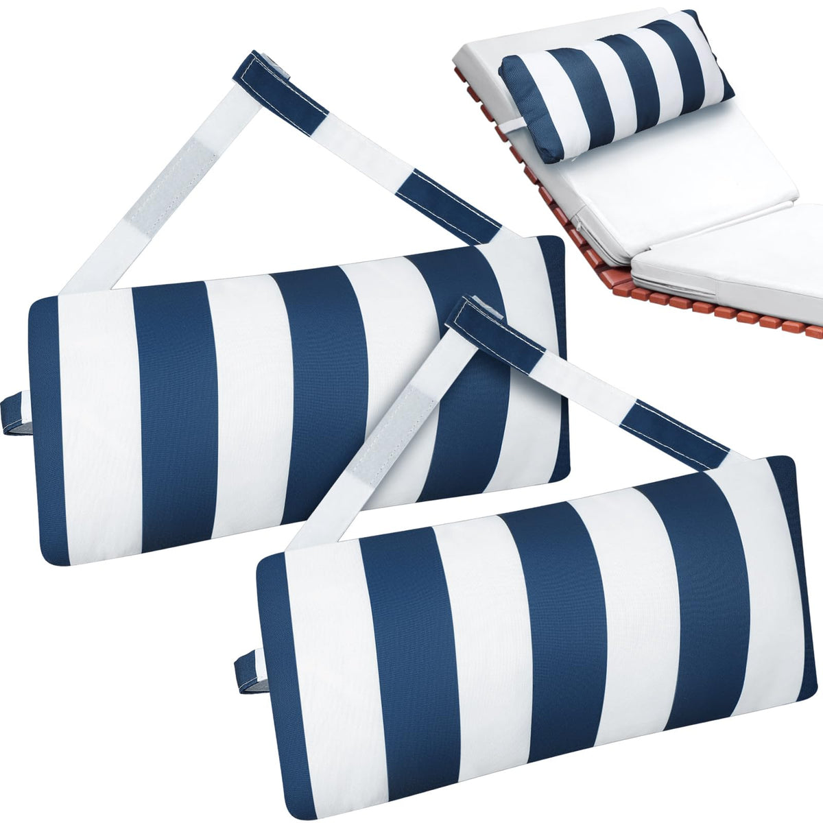 Ripeng front view striped headrest showing neat profile and comfort