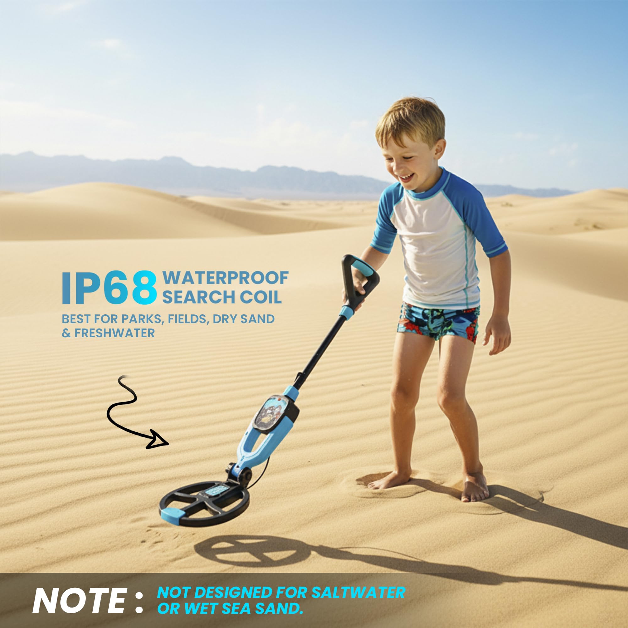 RIPTIC shovel and rake tools included to dig and uncover treasures