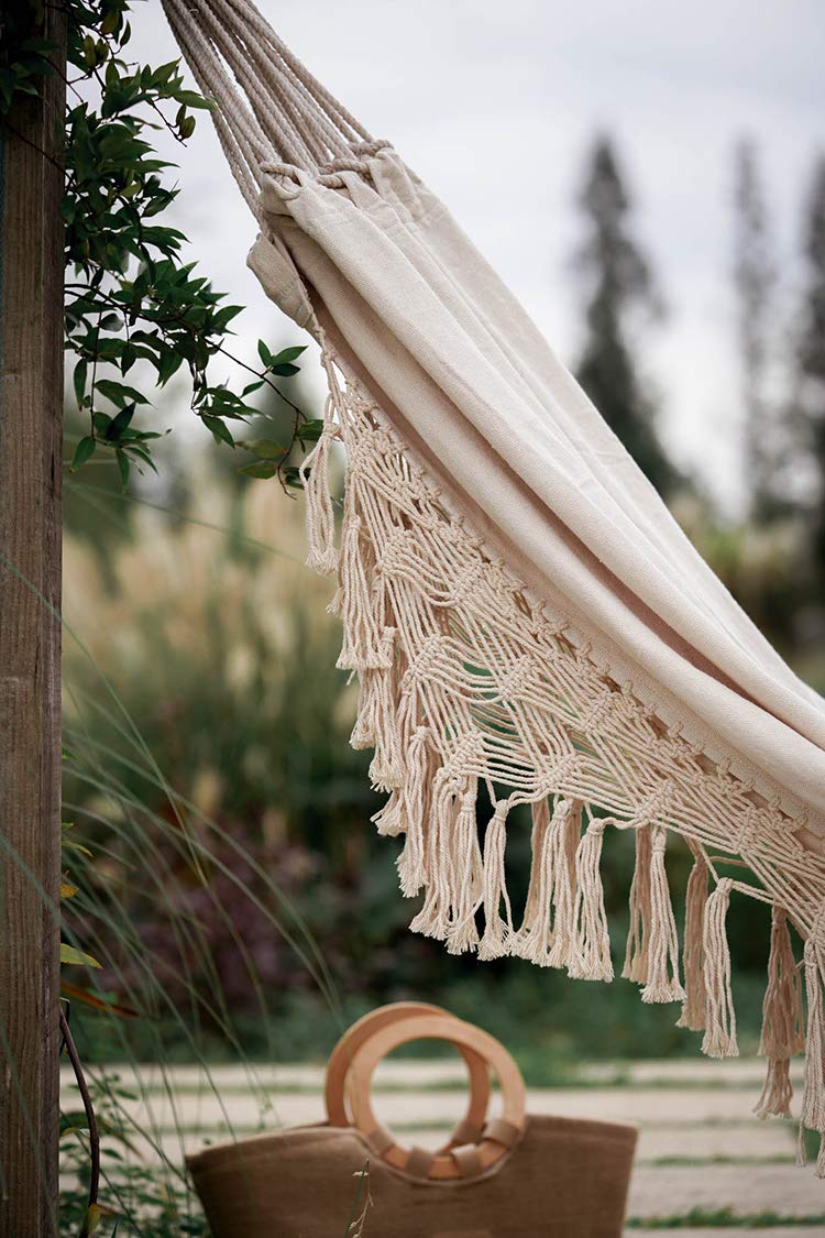 RISEON detailed fringe shot highlighting handcrafted boho look and visual appeal