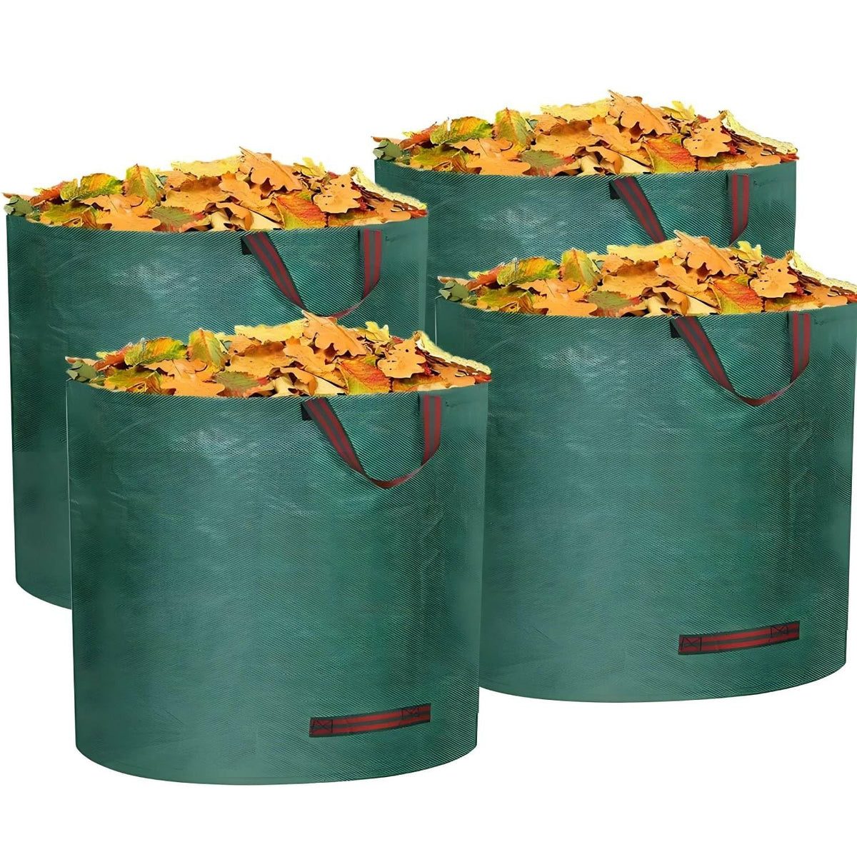 RISETEX front view of 4-pack showing durable yard waste bags and large capacity