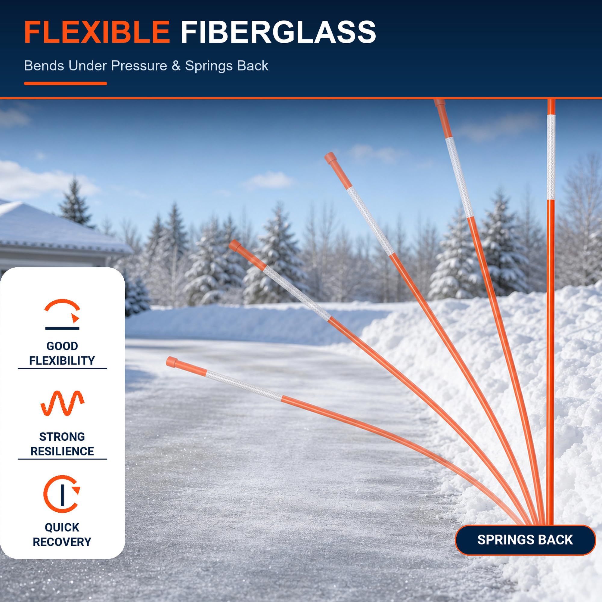 Riseuvo fiberglass shaft texture demonstrating flexible impact resistance