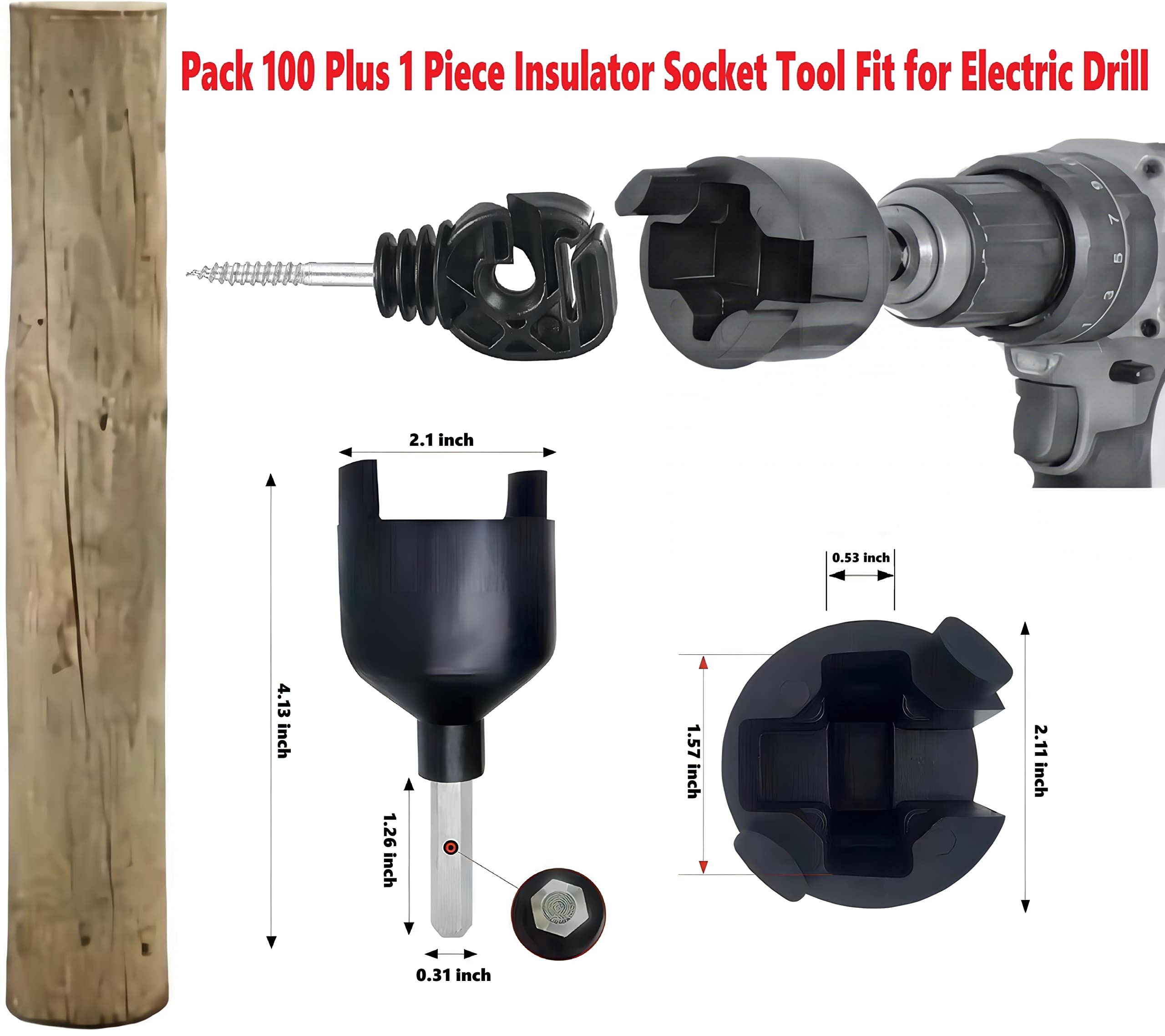 RiteFENCE installed on wooden fence post demonstrating insulation and spacing benefit