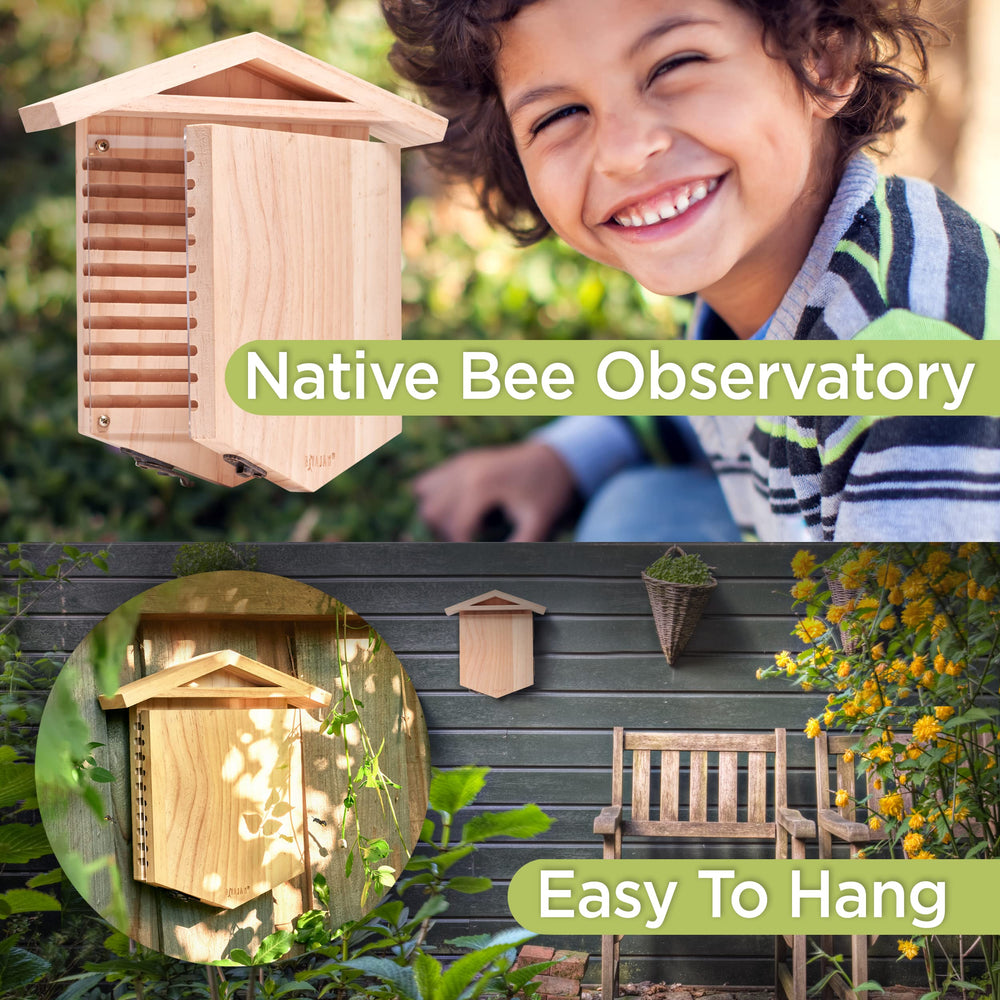 Rivajam mounted on fence supporting local pollinators in garden