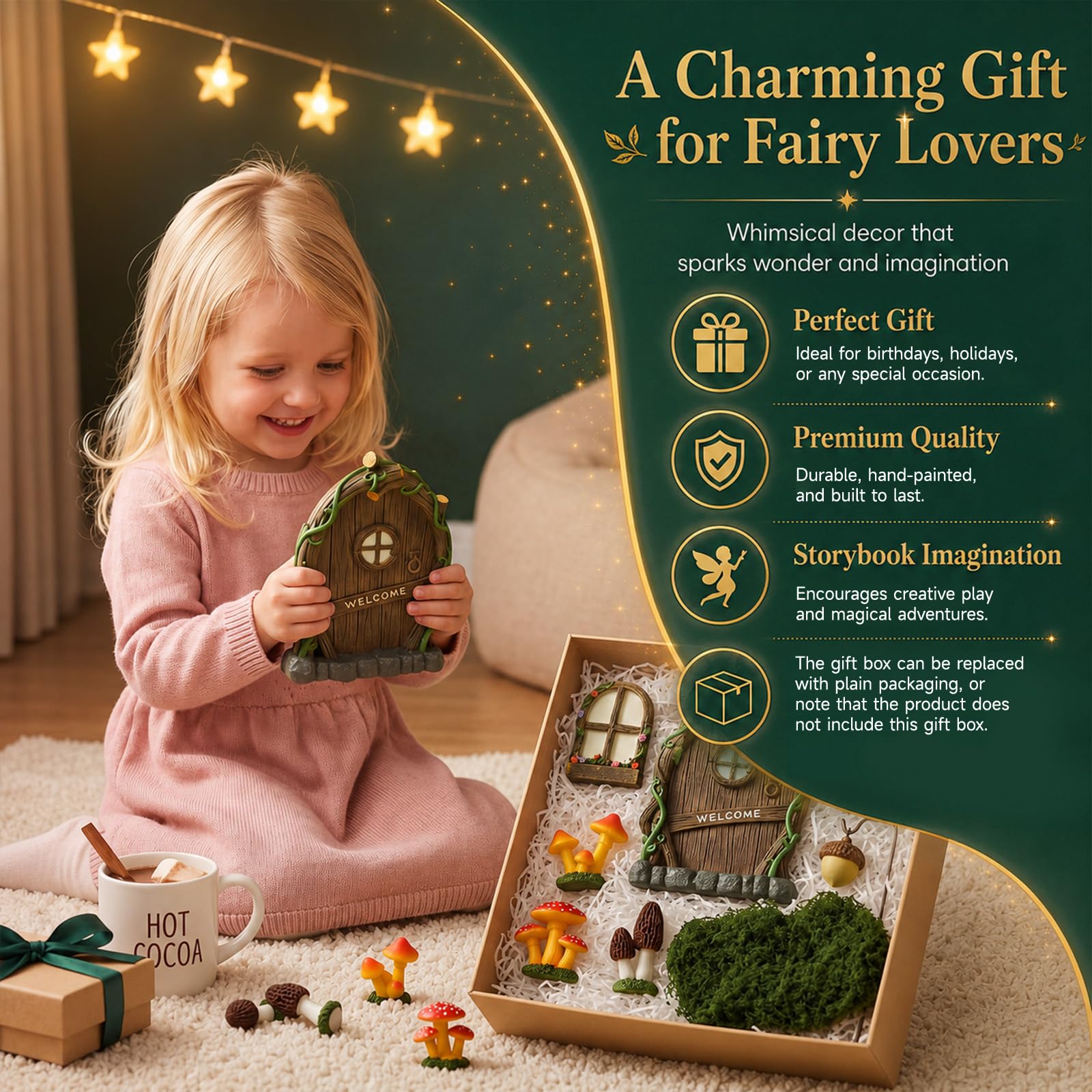 Rivvlive fairy village displayed in a garden setting inspiring creative decor