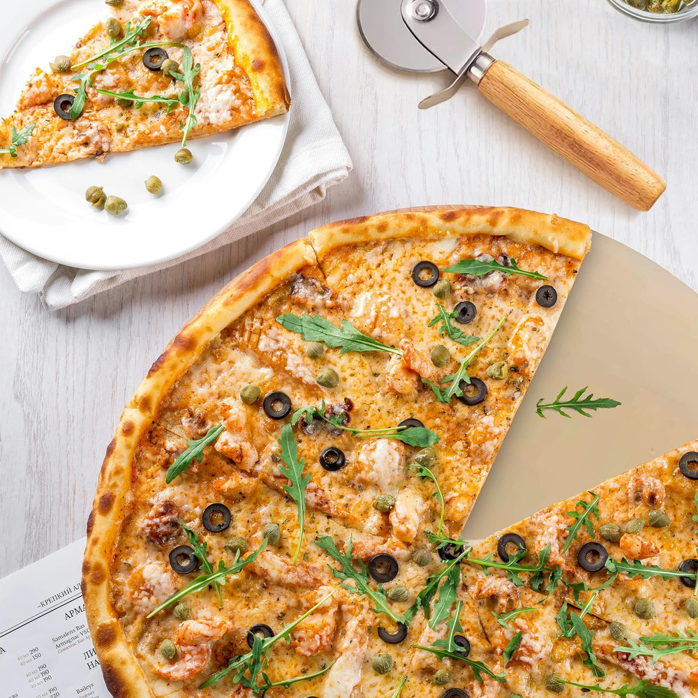 Rixordd baked pizza on stone highlighting even browning benefit