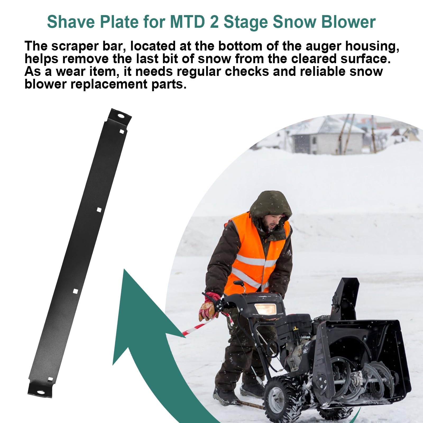 RKJFHIUR packaged shave plate with label illustrating ready-to-install, OEM-compatible part
