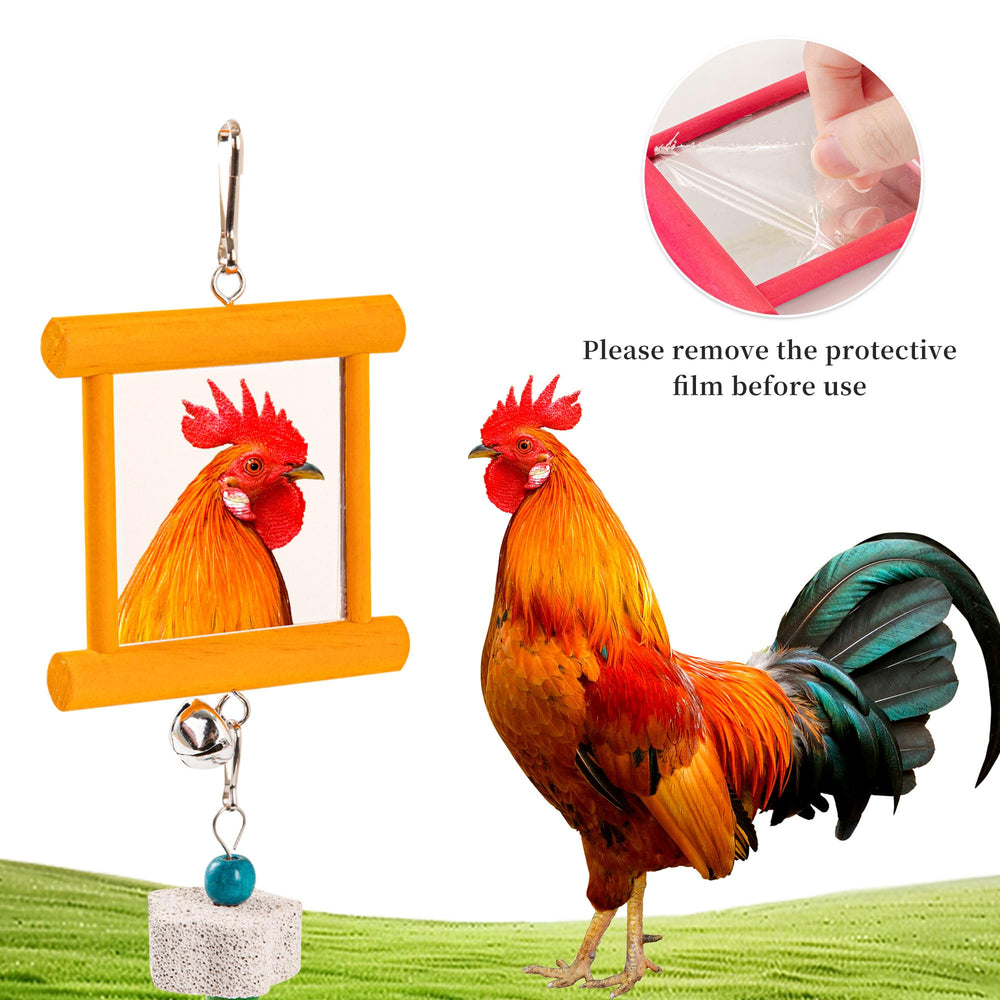 RLRICH coop swing suspended with chickens perching for active enrichment