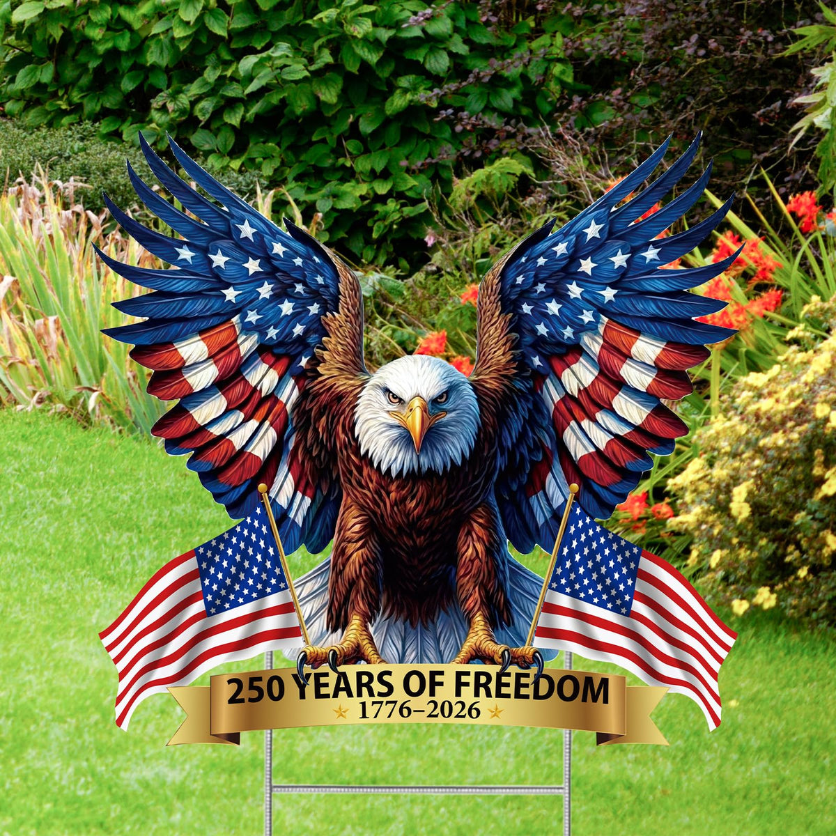 Rngmsi front view showing eagle and 250 Years of Freedom design for patriotic display