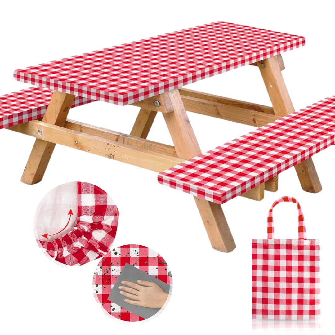 RNOONY front packaging showing red check set and included bag for compact storage