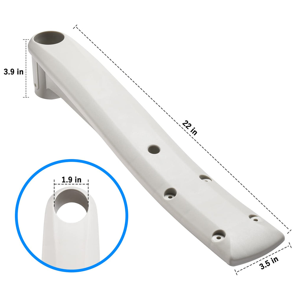 RO6G deck support mounted on deck demonstrating secure handrail attachment