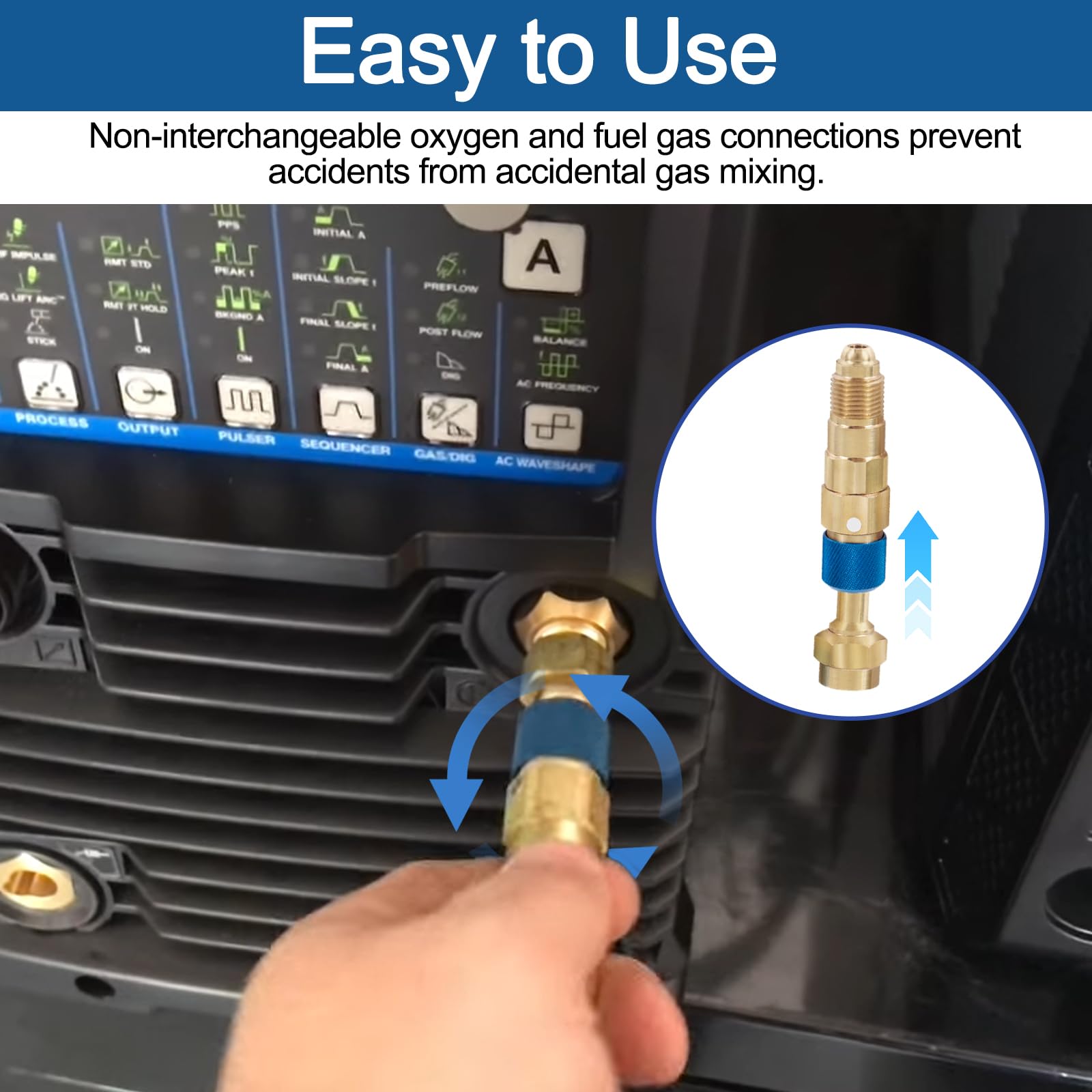 RO6G QDB33 beside ruler to show scale and fit for common hose sizes