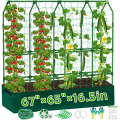 ROADPLUM trellis front view showing full U-shaped support and grid organization benefits