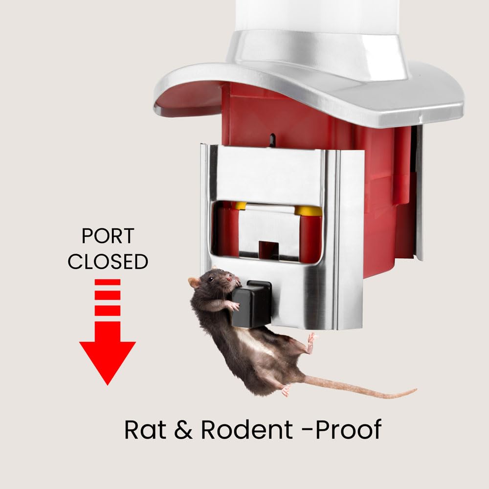 Roamwild closeup of spring‑loaded ports preventing rats and large birds