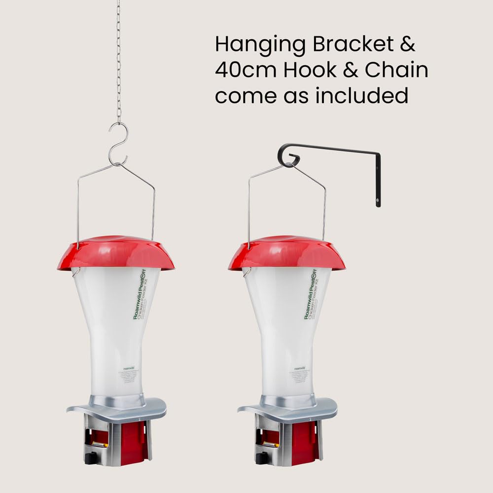 Roamwild feeder in use with chickens feeding safely and efficiently