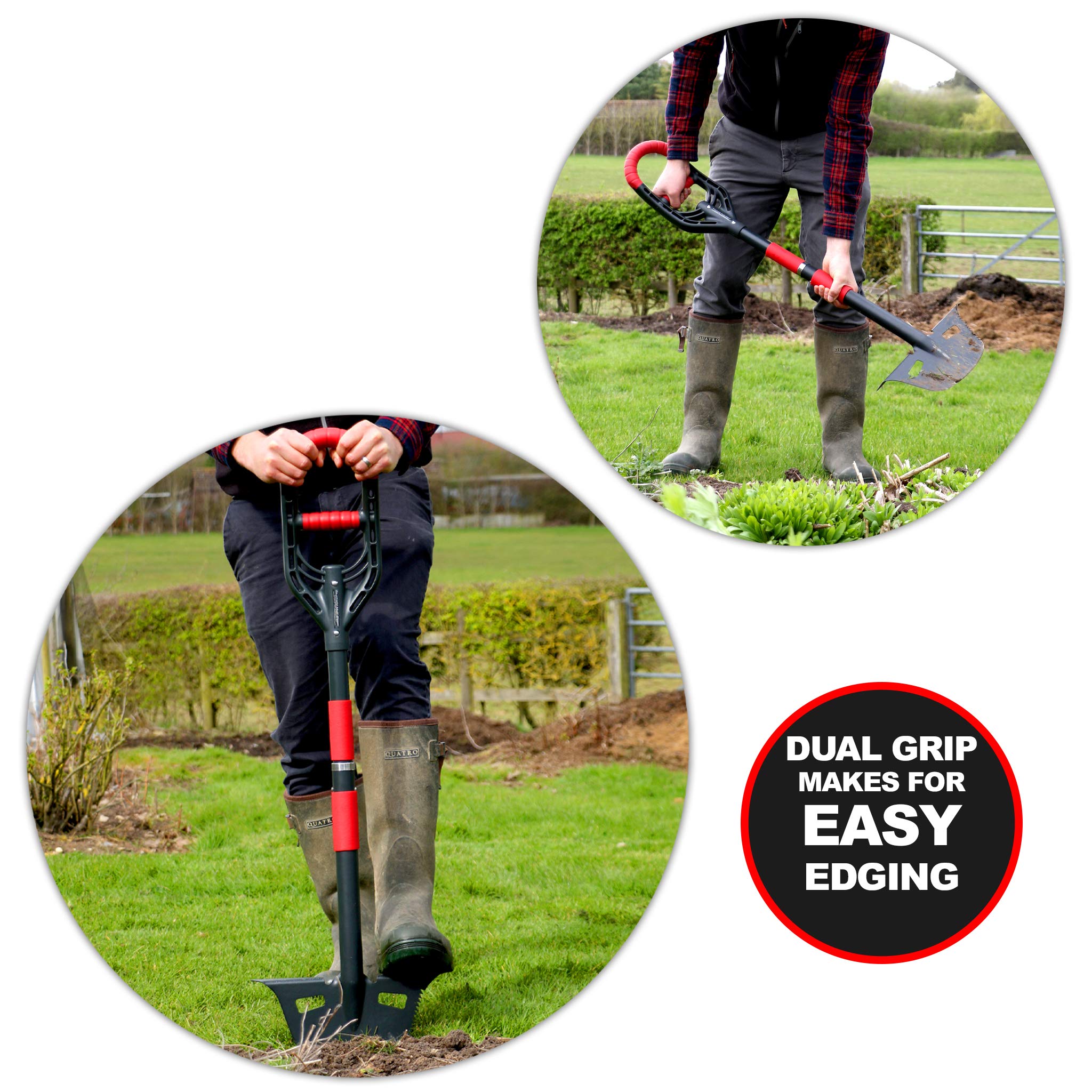Roamwild close-up of dual AIR light grip handle improving leverage and comfort