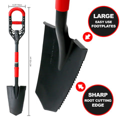 Roamwild root saw teeth close-up, cleanly cuts fibrous roots with ease