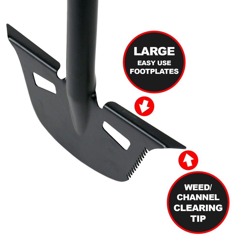 Roamwild detail of tapered diamond-point tines penetrating compacted soil easily