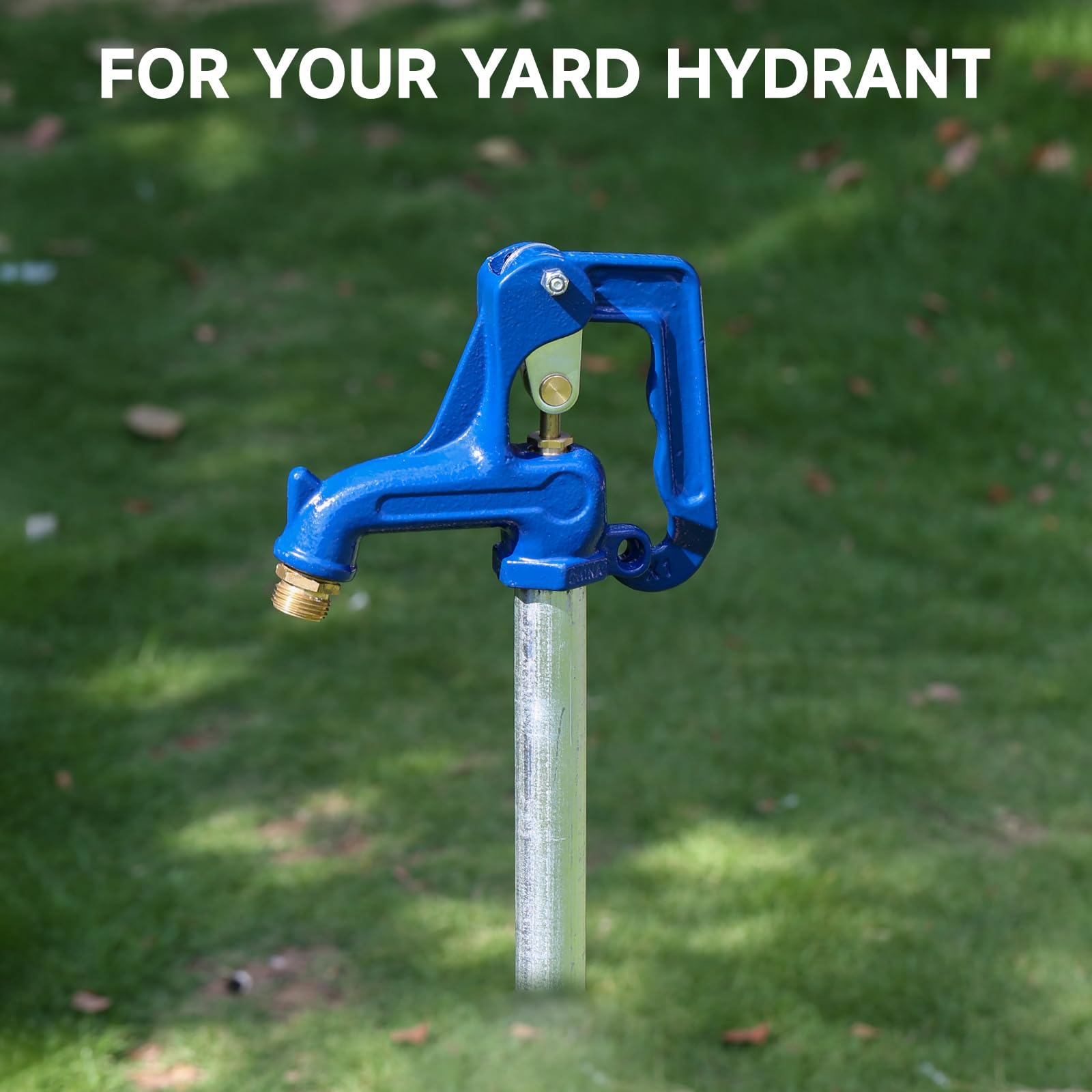 Roastove hydrant head alongside tape measure showing scale for correct sizing
