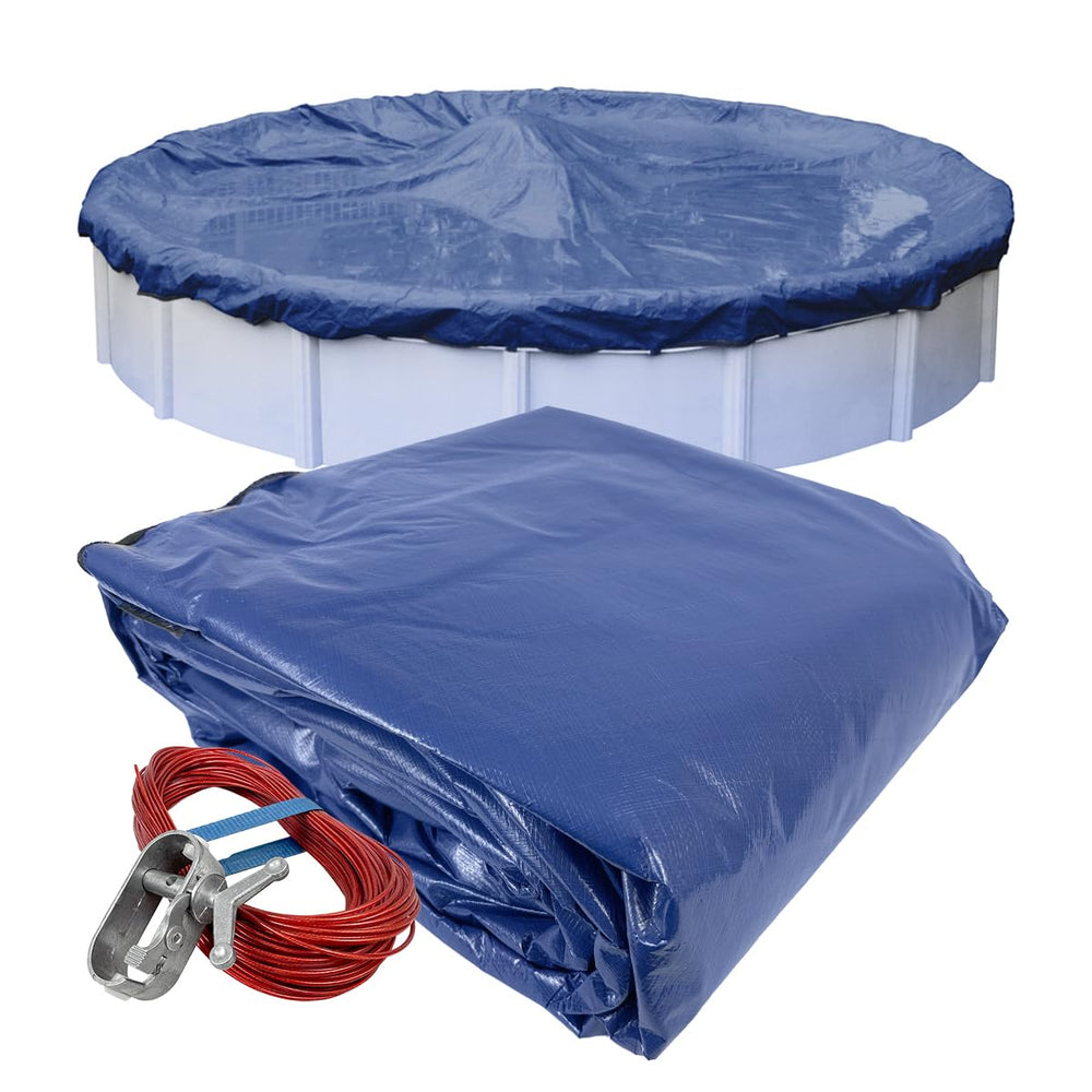 Robelle cover front view showing ultra blue material and full coverage protection