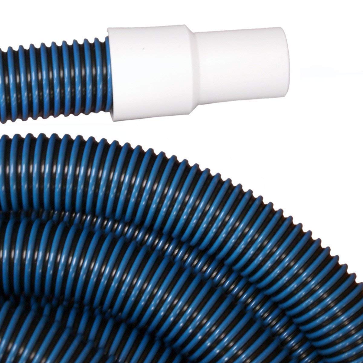 Robelle hose coiled at pool edge in use demonstrating flexibility and abrasion resistance