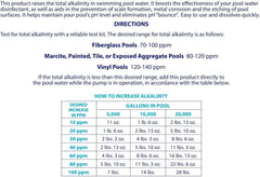 Robelle being added poolside to raise alkalinity and stabilize pool water