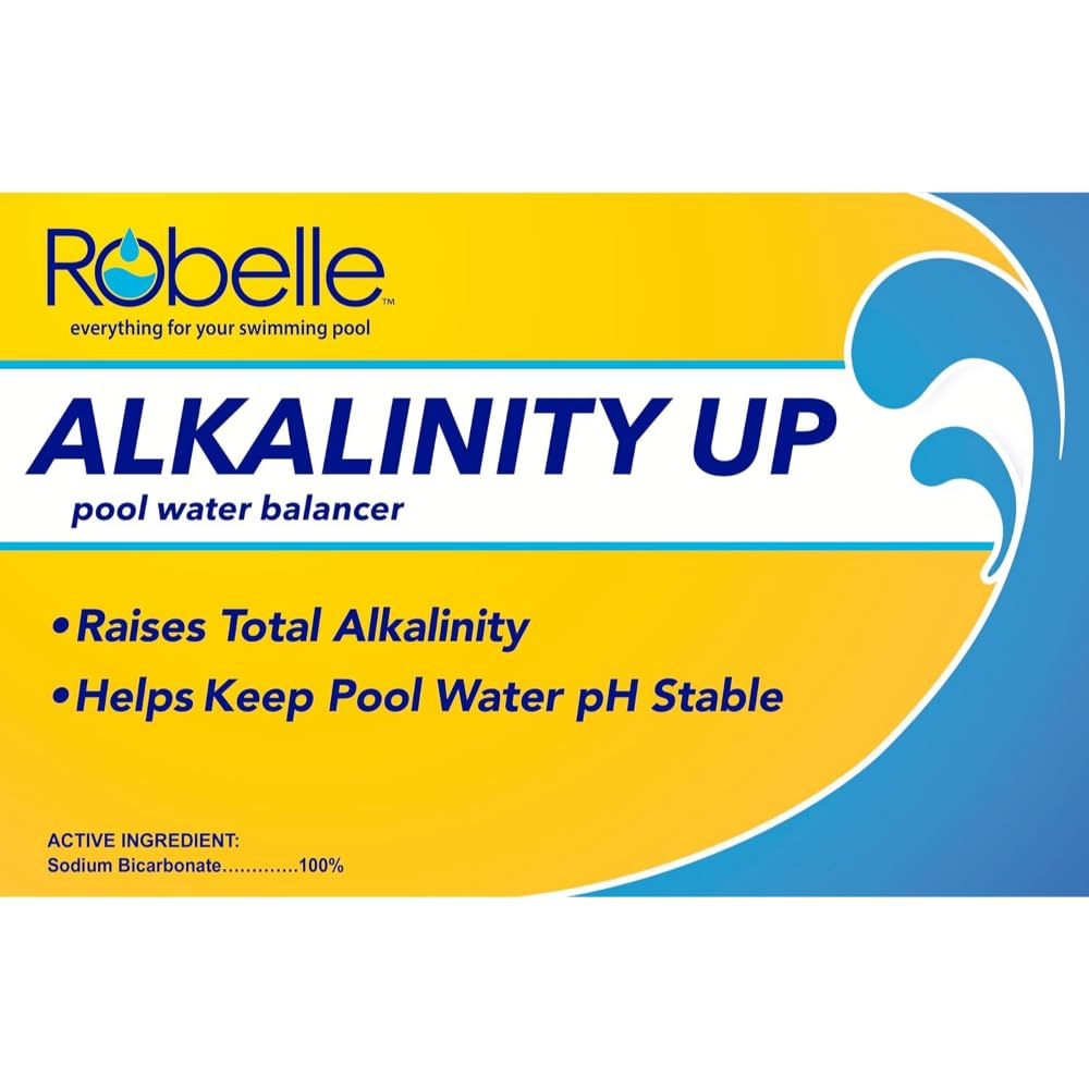 Robelle being poured into pool with pump running for even distribution