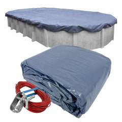 Robelle front view of oval cover showing full overlap and easy fit benefits