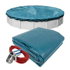 Robelle Galaxy front packaging showing cover folded and included winch benefit of clear contents