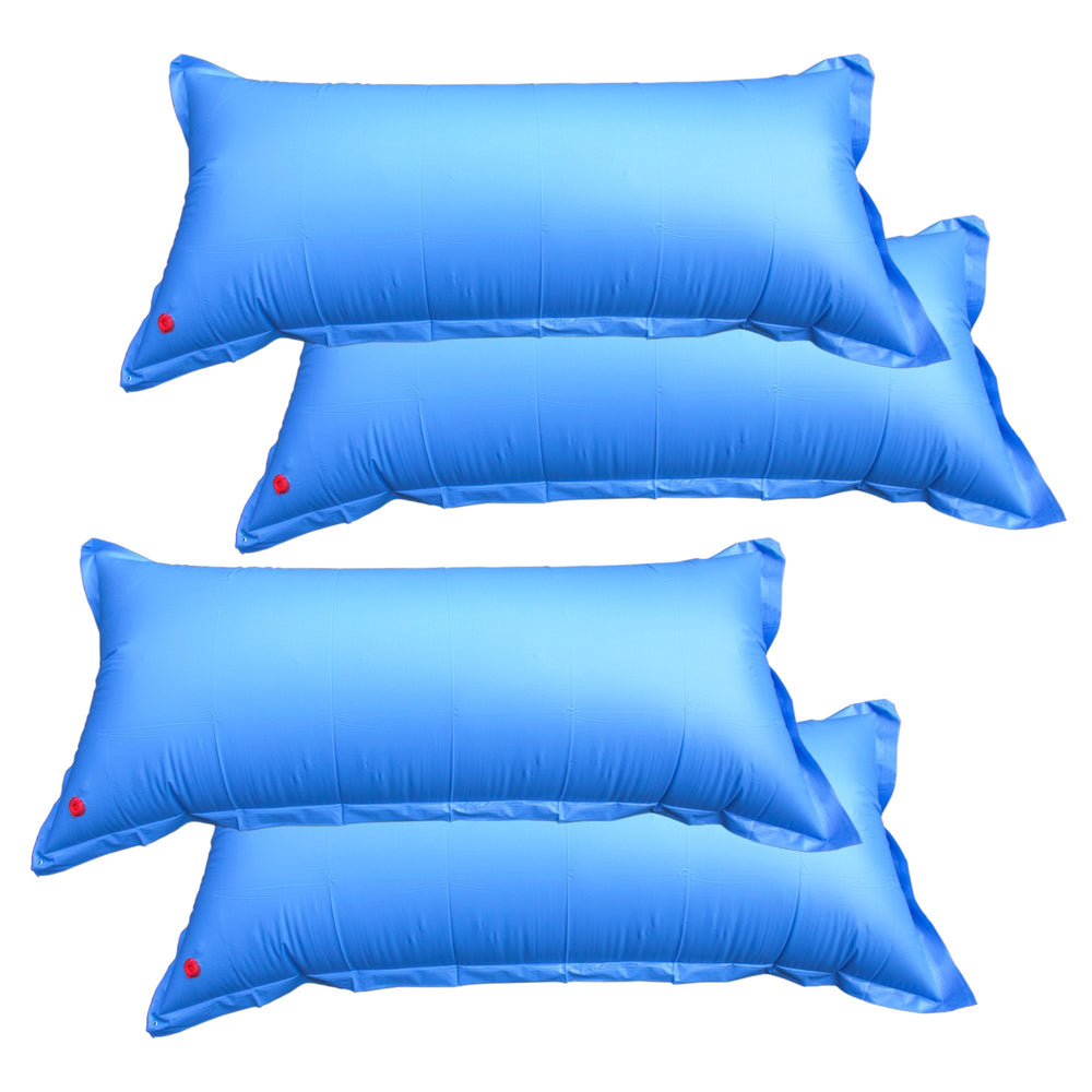 Robelle pool pillow front view showing heavy-duty vinyl and winter cover support