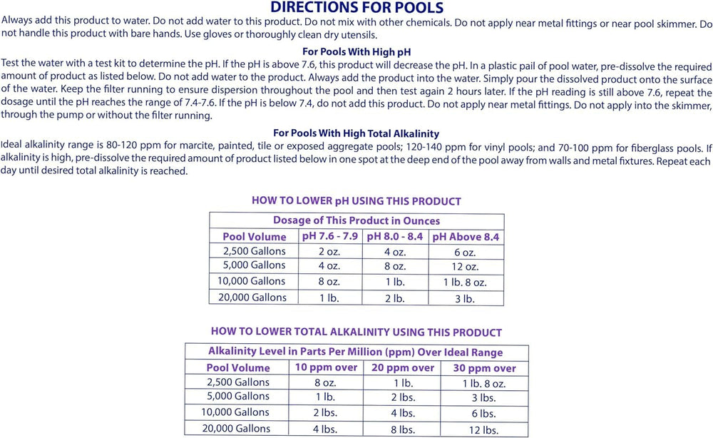 Robelle-treated pool surface with clear water showing balanced pH benefit