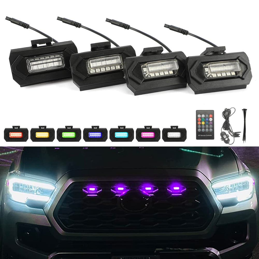 ROCCS front grille installed on Tacoma showing improved visibility