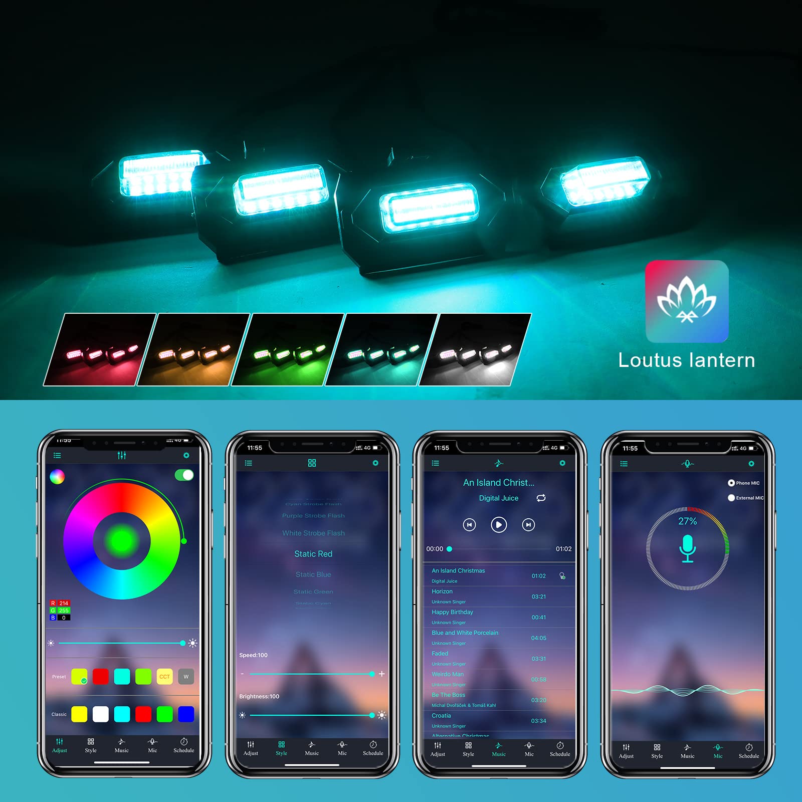 ROCCS wireless remote control showing easy color selection benefit