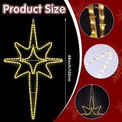 ROCEEI Bethlehem star folded for compact storage and easy season-to-season handling