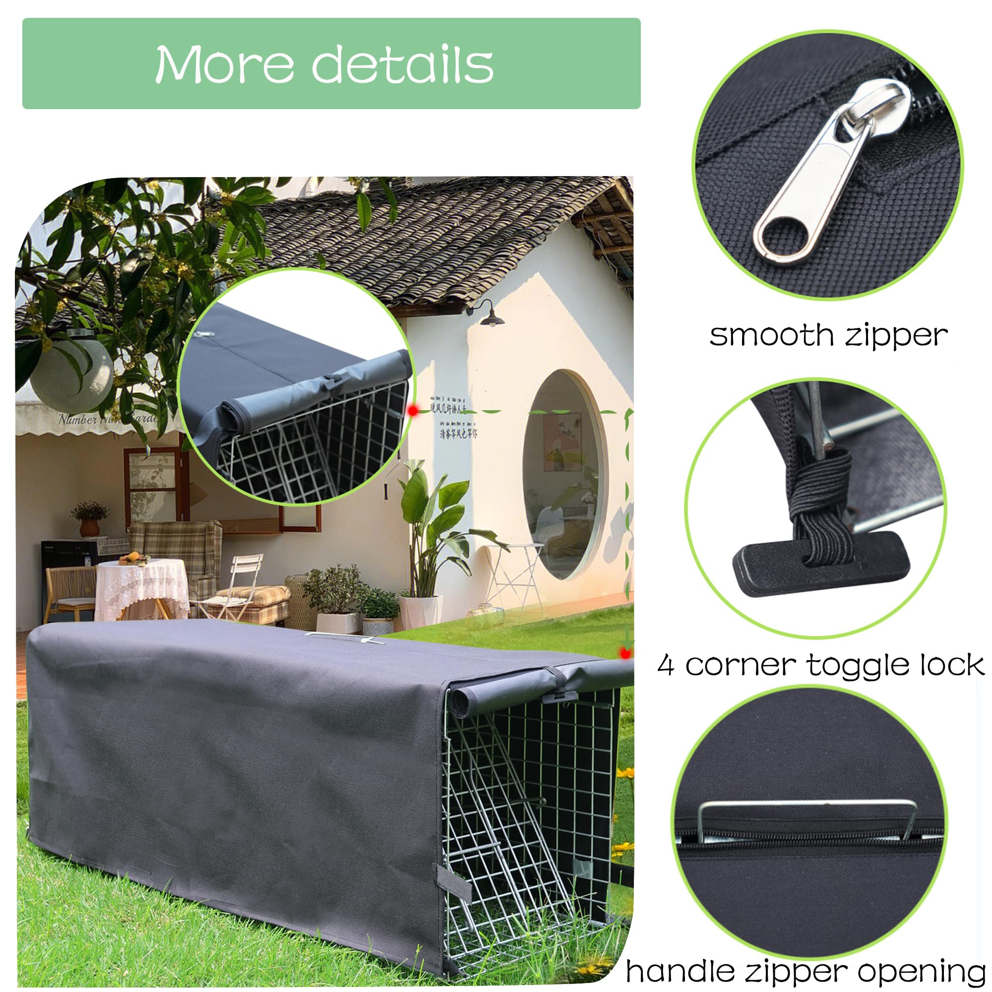 Rockever heavy-duty gloves displayed, protecting handler while baiting and moving trap